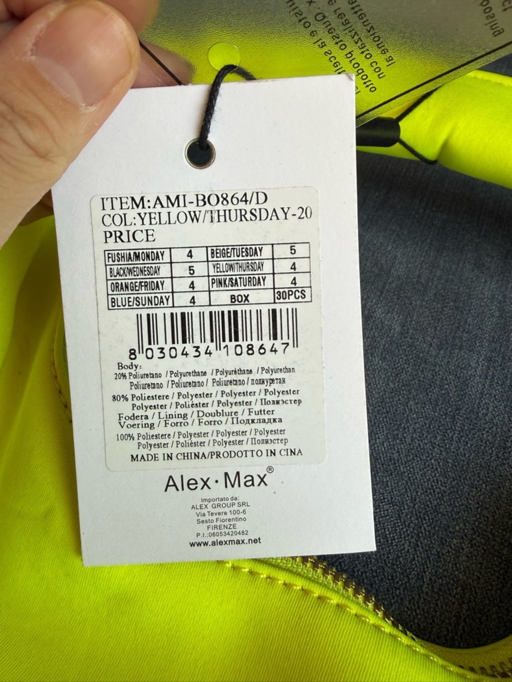 Alex Max THURSDAY Iridescent Crystal Embellished Neon Shoulder Bad Large New - Picture 4 of 7